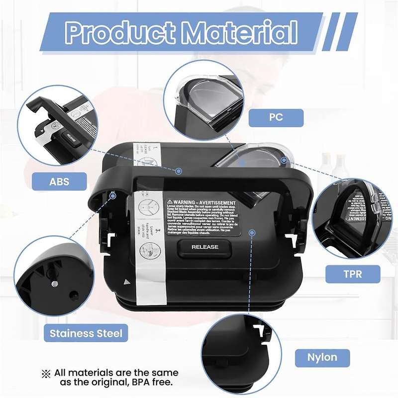 Locking Lid Replacement for Blender 72oz XL Pitchers, Replacement Square Top Cover for BL610 BL710W