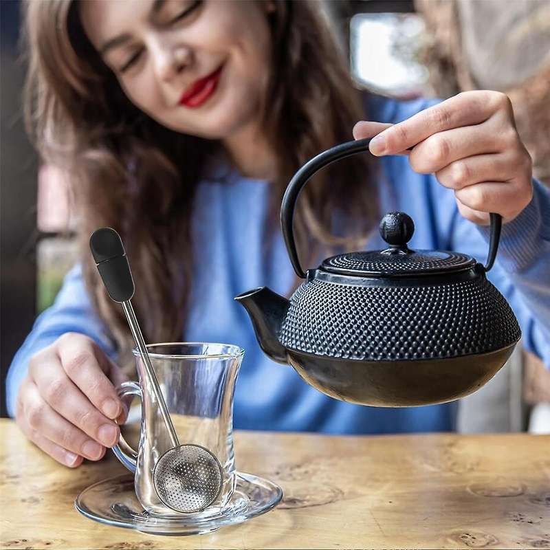 Long Handle Twisting Tea Ball, 2Pcs Tea Ball Infuser for Loose Tea, Reusable Loose Leaf Tea Steeper