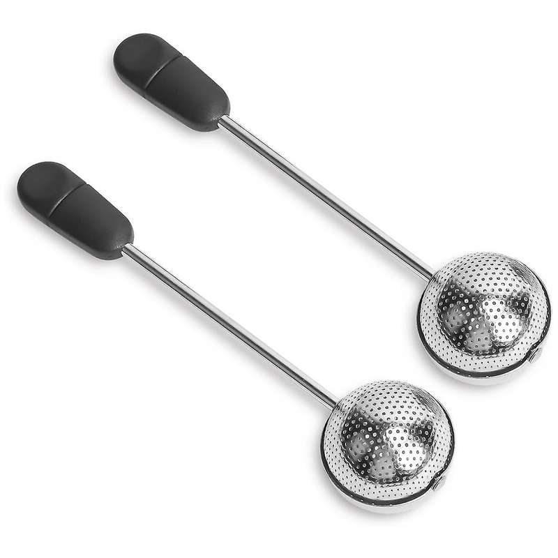 Long Handle Twisting Tea Ball, 2Pcs Tea Ball Infuser for Loose Tea, Reusable Loose Leaf Tea Steeper
