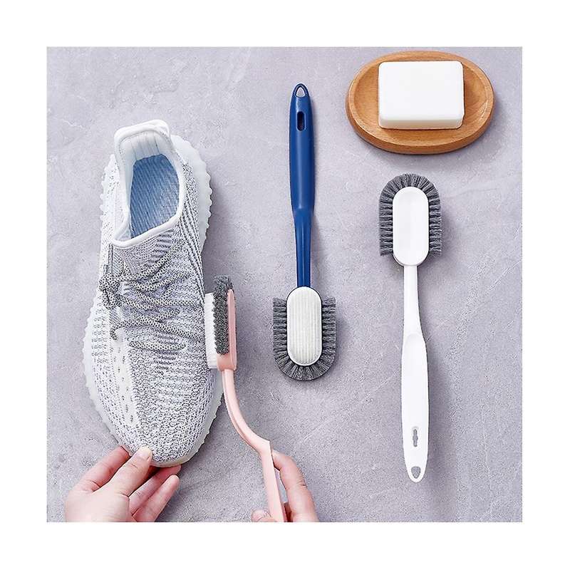 Long Handle Shoe Brush Soft Fur Does Not Hurt Shoes Clothes Household Multi Functional Blue