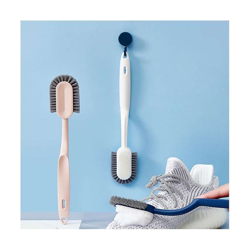 Long Handle Shoe Brush Soft Fur Does Not Hurt Shoes Clothes Household Multi Functional Blue