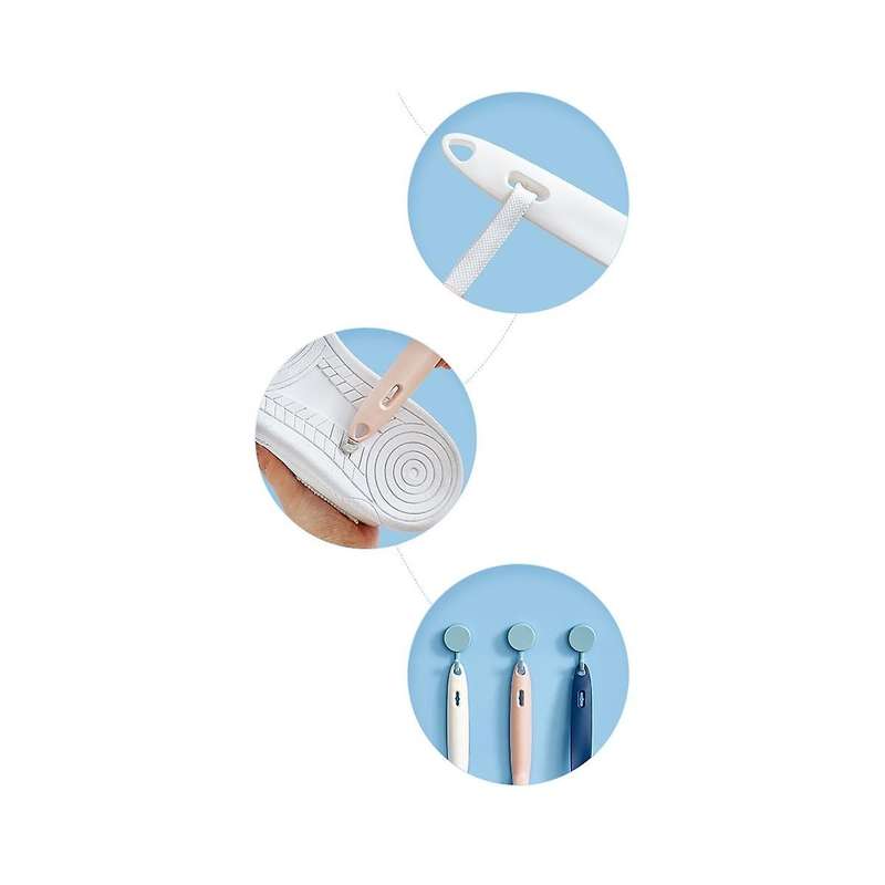 Long Handle Shoe Brush Soft Fur Does Not Hurt Shoes Clothes Household Multi Functional Blue
