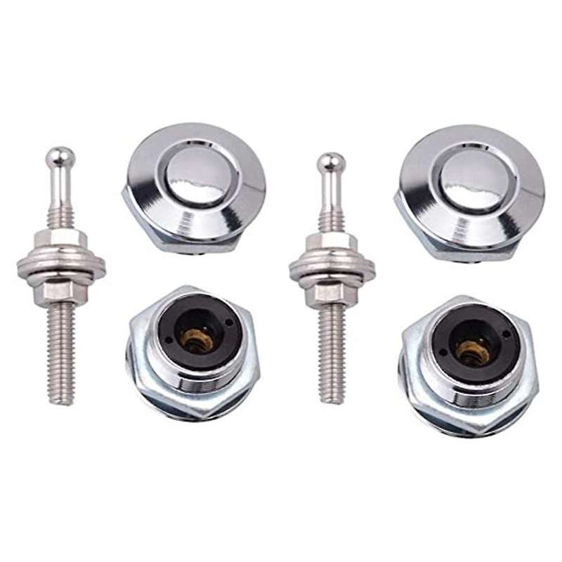 Long Push Button Quick Release Hood Pins Lock Latch Bumper Kit