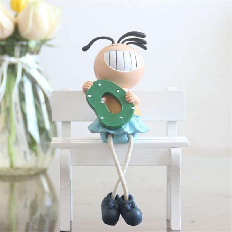 Long Leg Dolls Sculptures,Love Sitting Leg Puppet Sitters Artist Collectible Dangling Figurine Resin