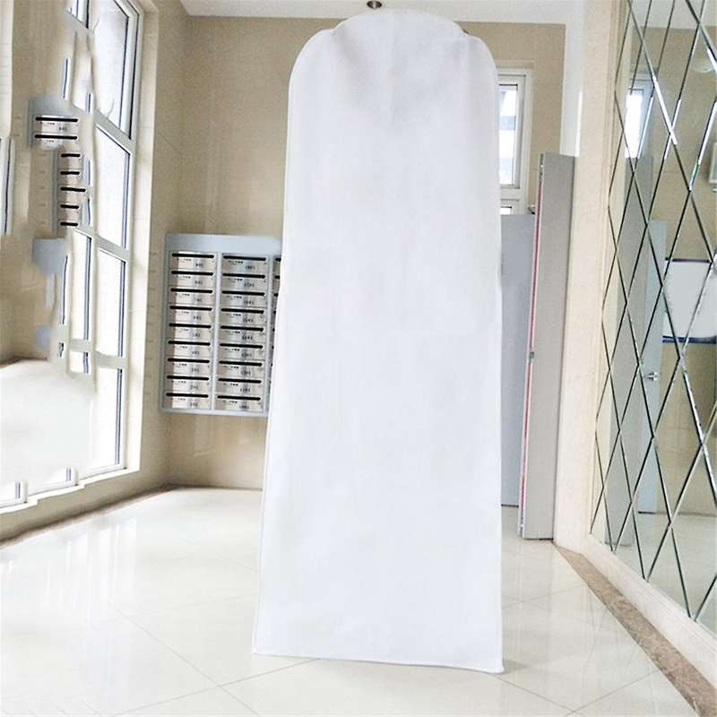 Long Wedding Dress Bag Cover Evening Dress Dust Cover Bridal Garment Storage Bag Nonwoven Wedding Dr