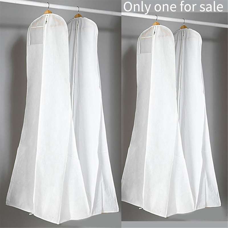 Long Wedding Dress Bag Cover Evening Dress Dust Cover Bridal Garment Storage Bag Nonwoven Wedding Dr