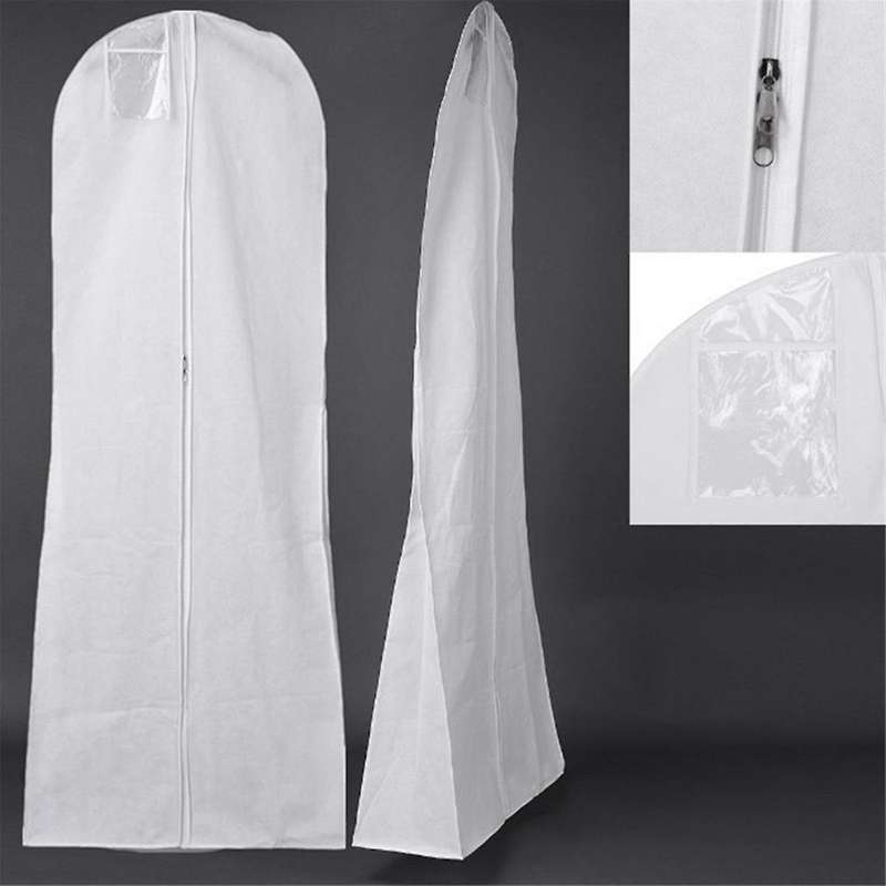 Long Wedding Dress Bag Cover Evening Dress Dust Cover Bridal Garment Storage Bag Nonwoven Wedding Dr
