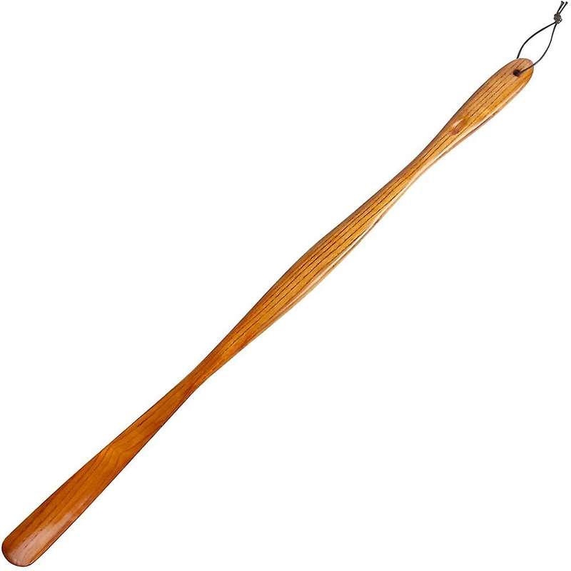 Long Shoehorn Does Not Bend the Waist Wooden Shoehorn Long 75cm Wood Fashionable Wood Grain