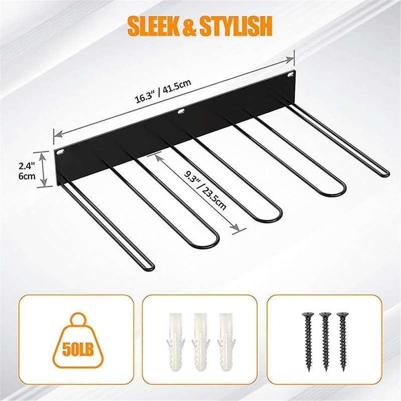 Long Wall Mount Shoes Hanger Rack Upper Protection Support Storage Organizer Accessories