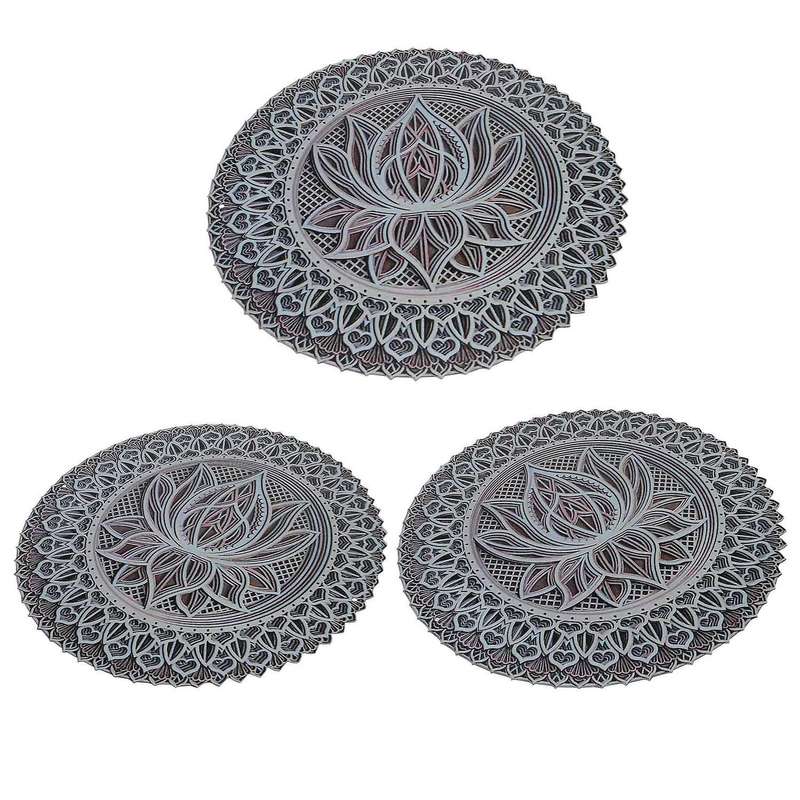 Lotus Flower Mandala-Art Wall, Lotus Flower Mandala Metal Wall Hanging for Room Decoration Bohemian