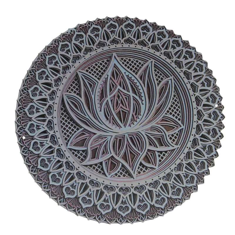 Lotus Flower Mandala-Art Wall, Lotus Flower Mandala Metal Wall Hanging for Room Decoration Bohemian