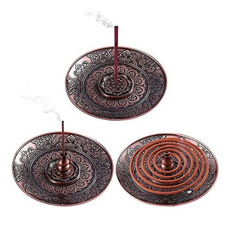 Lotus Incense Holder are Designed Incense Tube Buddhist Altar Plate Healing Incense for Multifunctio