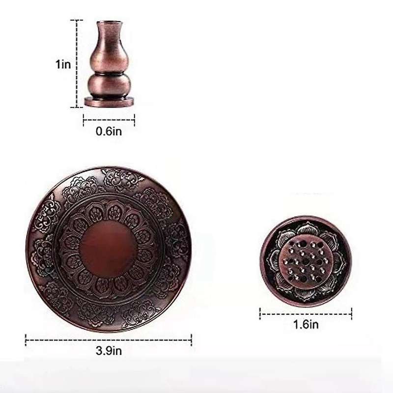 Lotus Incense Holder are Designed Incense Tube Buddhist Altar Plate Healing Incense for Multifunctio