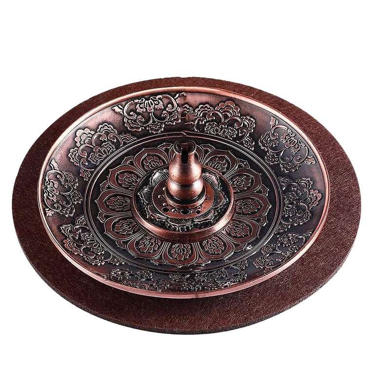 Lotus Incense Holder are Designed Incense Tube Buddhist Altar Plate Healing Incense for Multifunctio