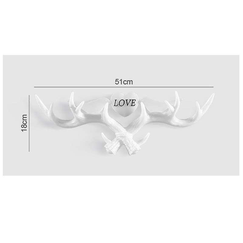 Love Deer Hook, Clothes Hooks for Hanging Bags and Keys without Punching Decorative Hooks, Black