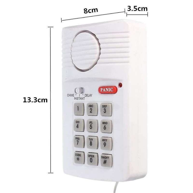 Loud Wireless Door Alarm Security Pin Panic Keypad Office Garage Shed