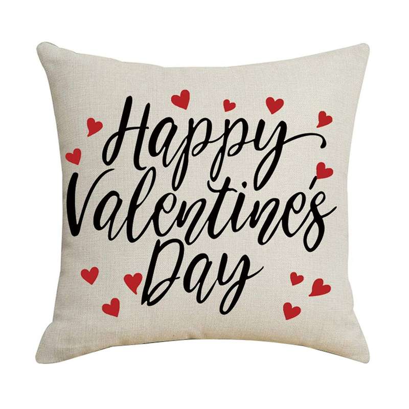 Love and Letters Pillowcase Romantic Valentines Day Gift Wedding Decor Party Home Pillow Cases Linen