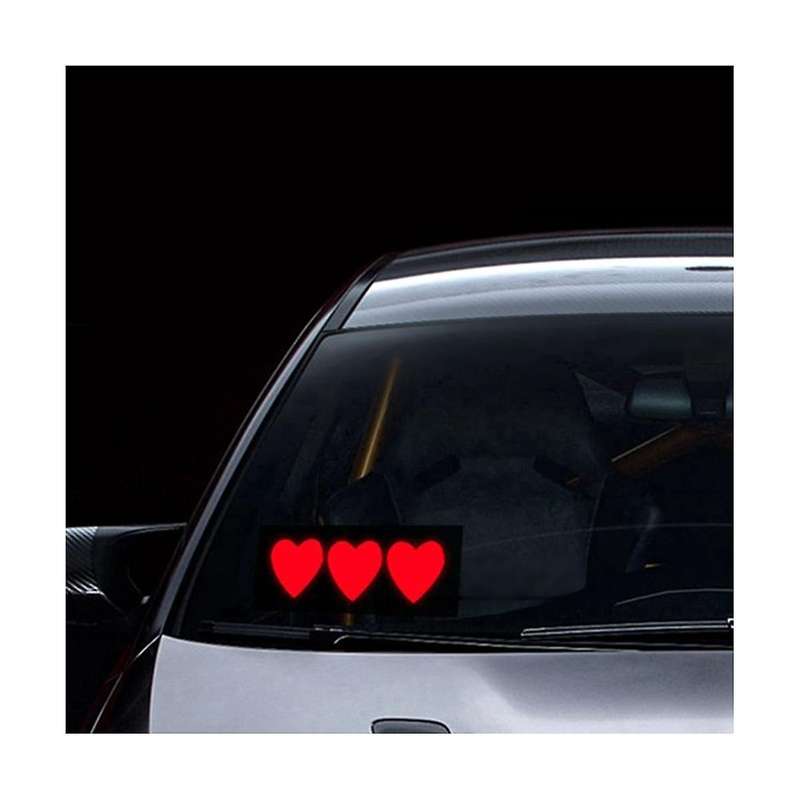 Love Funny Taxi Window Car Sticker Light Emitting Racing Car Glow Panel Windshield for Styling Deco