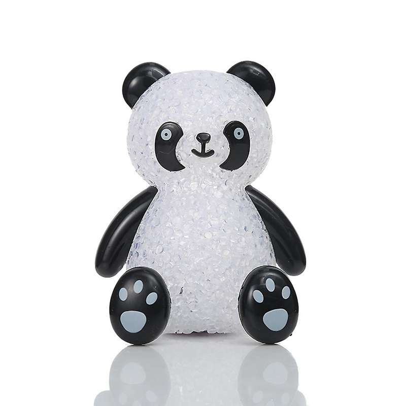Lovely Little Panda Luminous Colorful Night Lamp Luminous Gift EVA Granular Crystal LED Luminous Orn