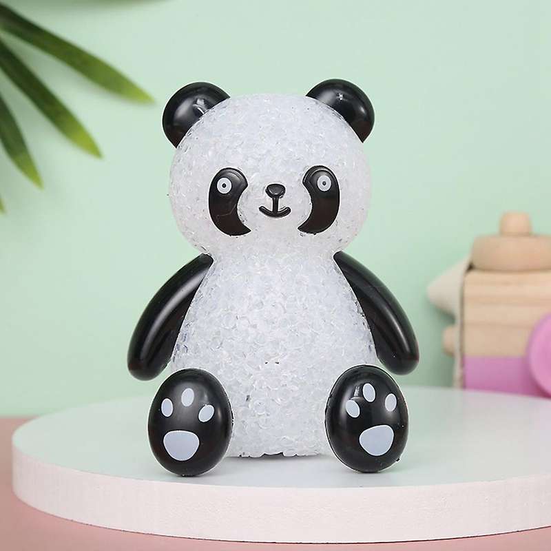 Lovely Little Panda Luminous Colorful Night Lamp Luminous Gift EVA Granular Crystal LED Luminous Orn