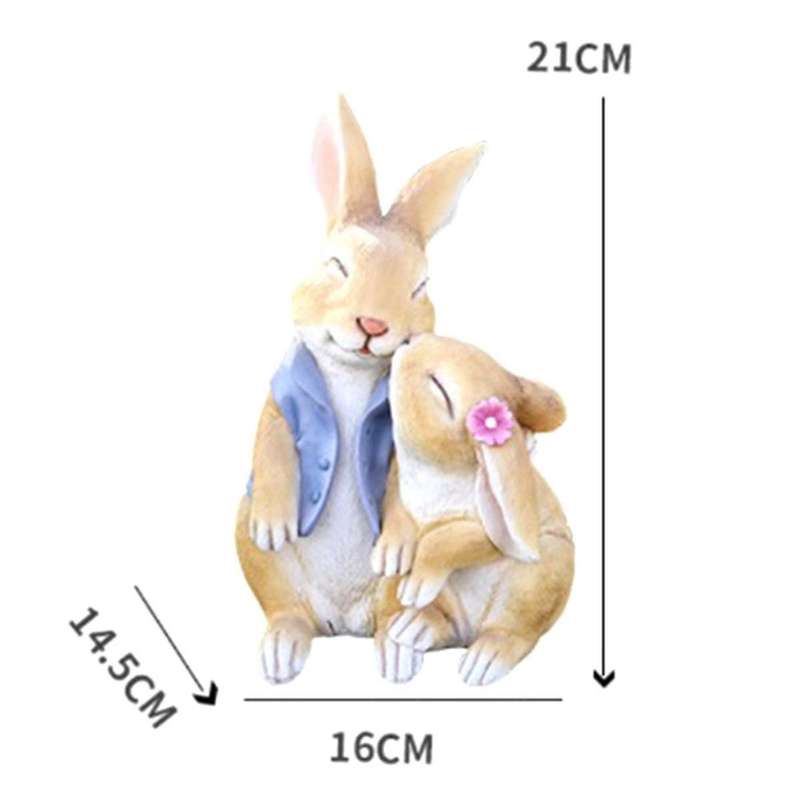 Lovely Garden Rabbit Ornaments Living Room Rabbit Decorative Statues Wholesale Resin Crafts Garden D