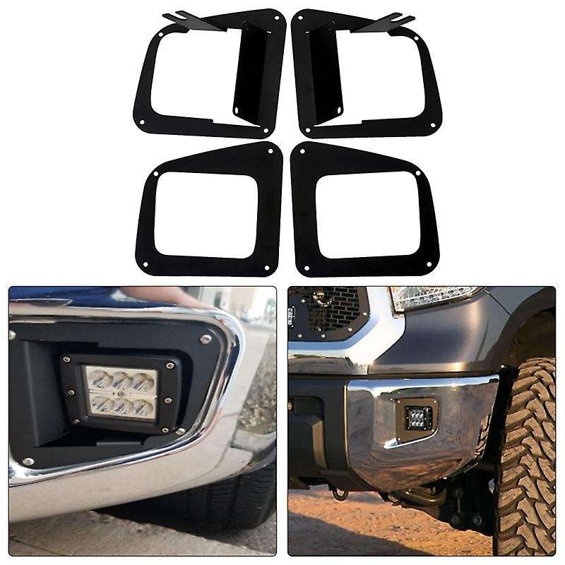 Lower Bumper 3 inch Cube Dually Fog Light Mount Bracket Kit for - 2014-2018