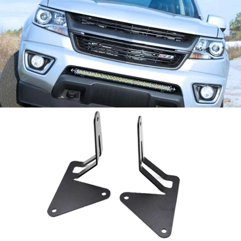 Lower Bumper Grille Insert LED Light Bar Mounting Brackets for 4WD/2WD 2015-2019