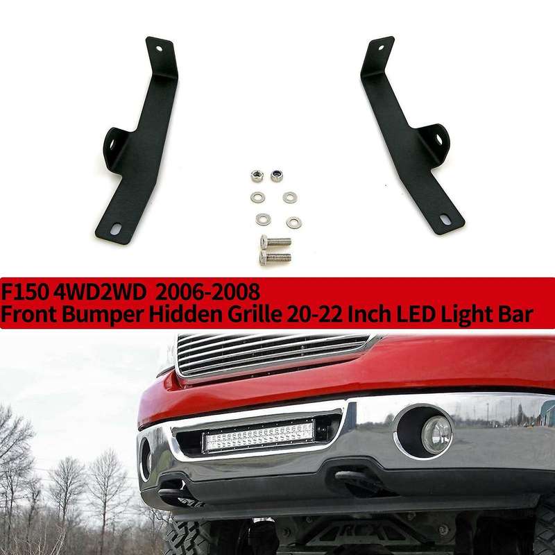 Lower Hiddens Bumper Grille Mounting Brackets for 20-22 inch LED Light Bar for 4WD/2WD 2006-2008