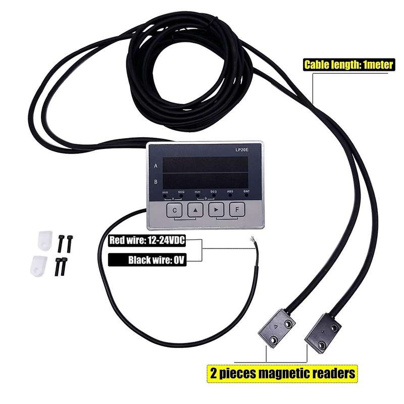LP20E 2 Axis Digital Display DRO Magnetic Sensor Tape Displacement Readout Scale Position Transducer