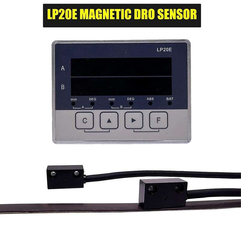 LP20E 2 Axis Digital Display DRO Magnetic Sensor Tape Displacement Readout Scale Position Transducer