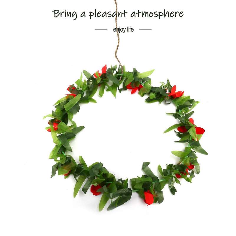 Luau Leis 3 Pcs Artificial Flowers Tropical Hawaiian Leaf Necklaces