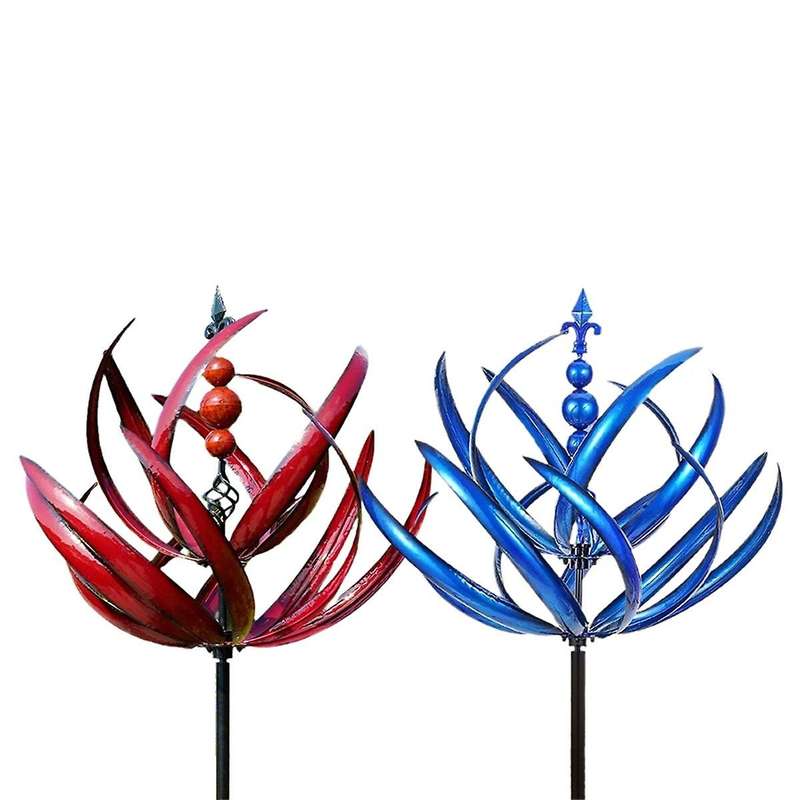 Lucky Flower Windmill, Windmill for Gardening and Gardening, Metal Gardening Windmill, Outdoor Yard