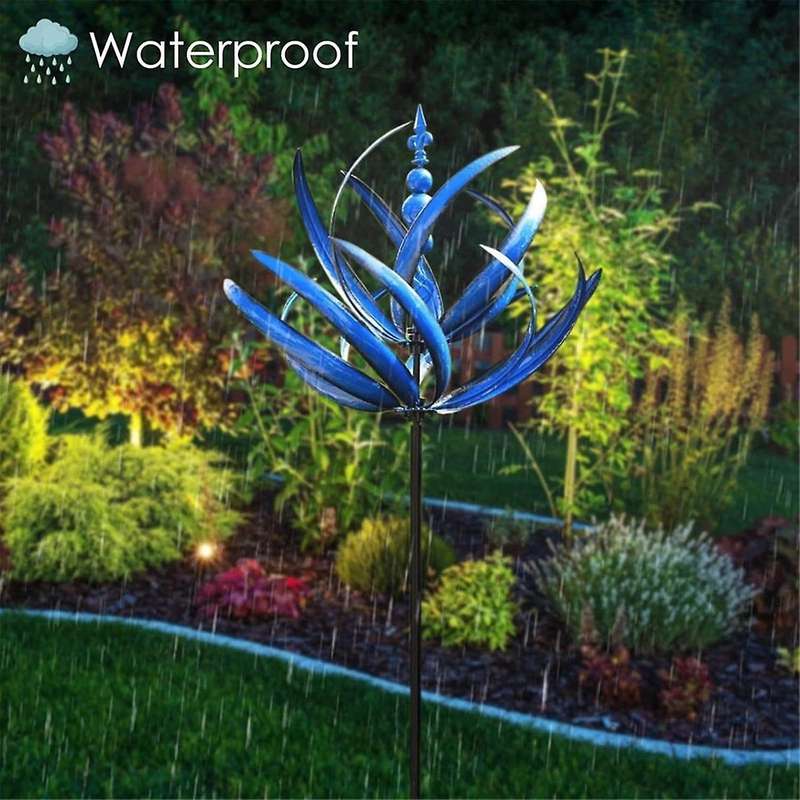 Lucky Flower Windmill, Windmill for Gardening and Gardening, Metal Gardening Windmill, Outdoor Yard