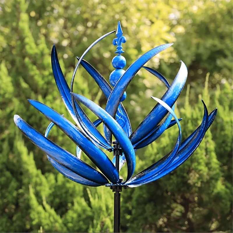Lucky Flower Windmill, Windmill for Gardening and Gardening, Metal Gardening Windmill, Outdoor Yard