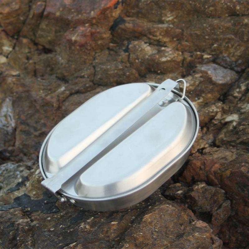 Lunch Camping Box 304 Stainless Steel Lunch Box Outdoor Hiking Food Container Canteen Box Travel Coo