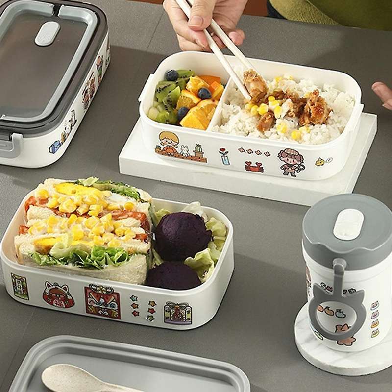 Lunch Box Food Container Bento Box Microwave Safe Lunch Box School Kid's Food Storage Children's Lun