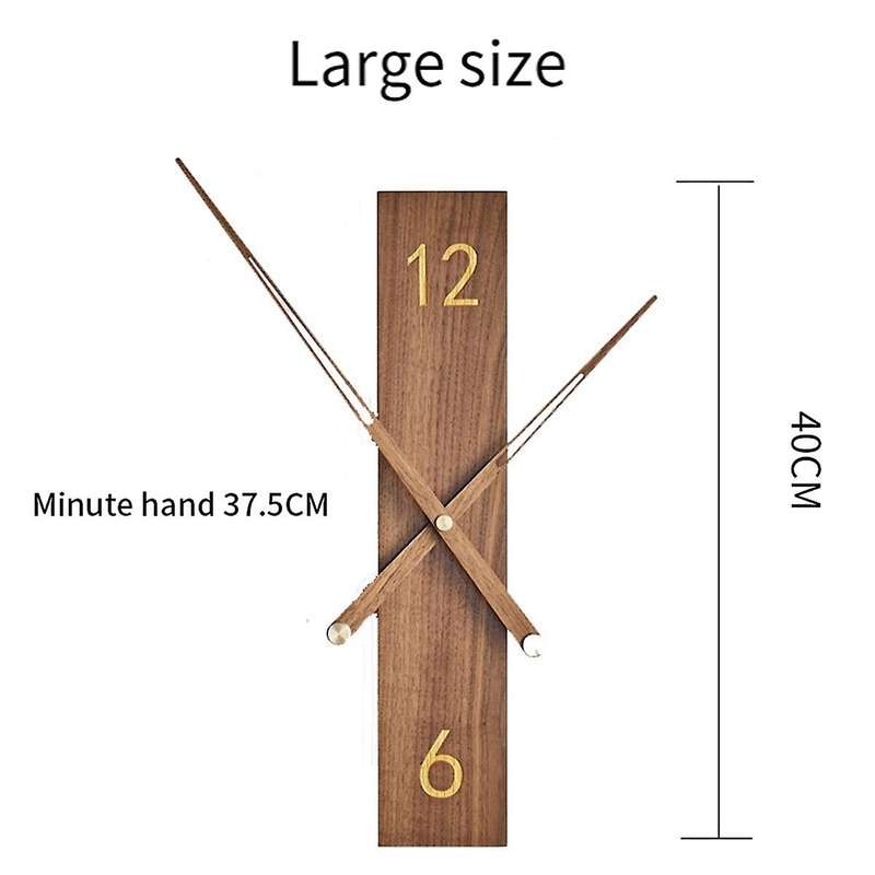 L-wooden Pointer Living Room Decoration Wall Clocks Silent Movement Brief Style Silent Household, Wo