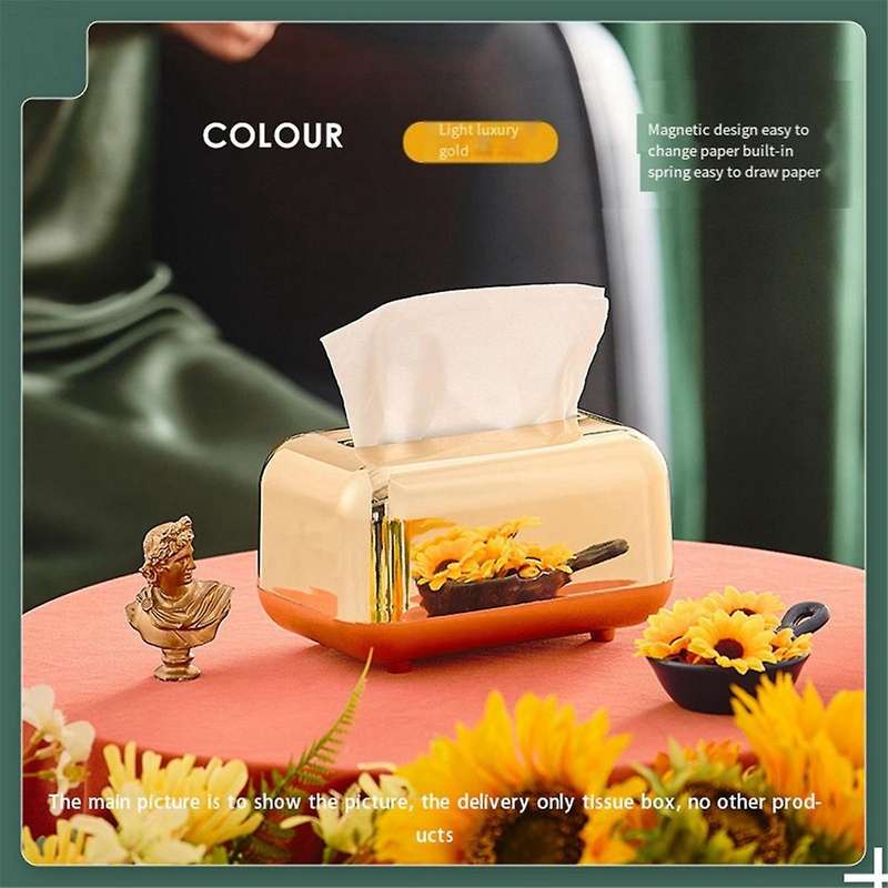 Luxury Silver Tissue Boxes Storage Napkin Holder Paper Case Organizer Ornament Craft Desktop