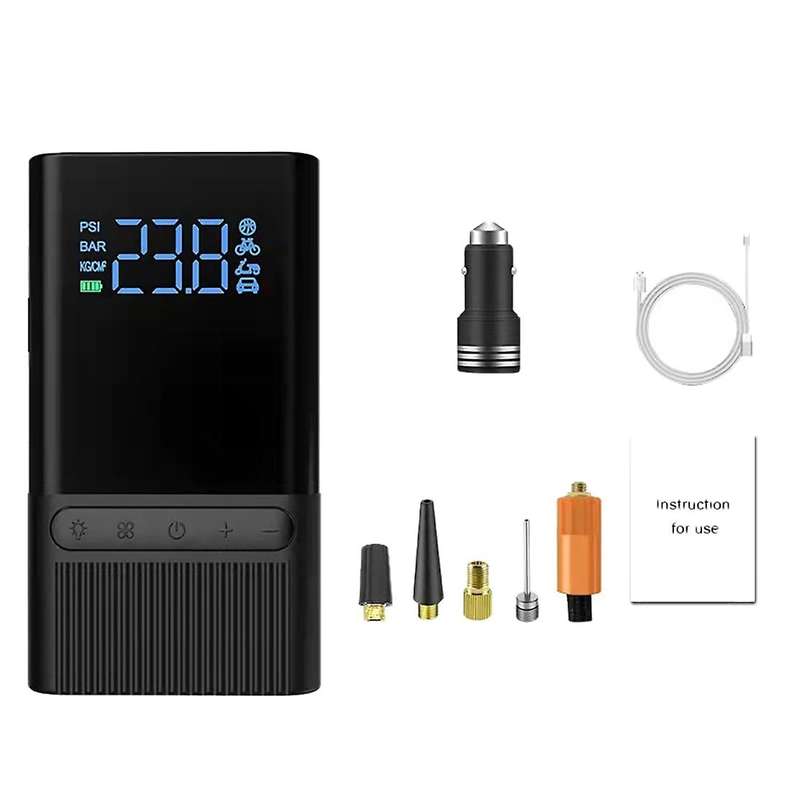 M09 Tire Inflator 12V 120 PSI Portable Rechargeable Air Compressor with Car Charger for Car Motorcyc