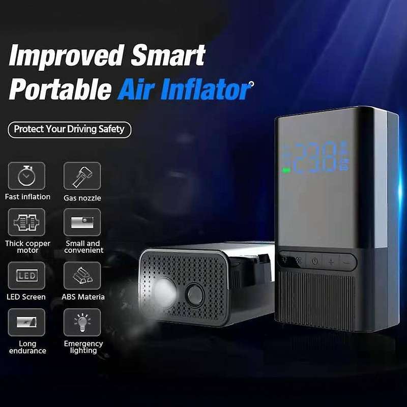 M09 Tire Inflator 12V 120 PSI Portable Rechargeable Air Compressor with Car Charger for Car Motorcyc
