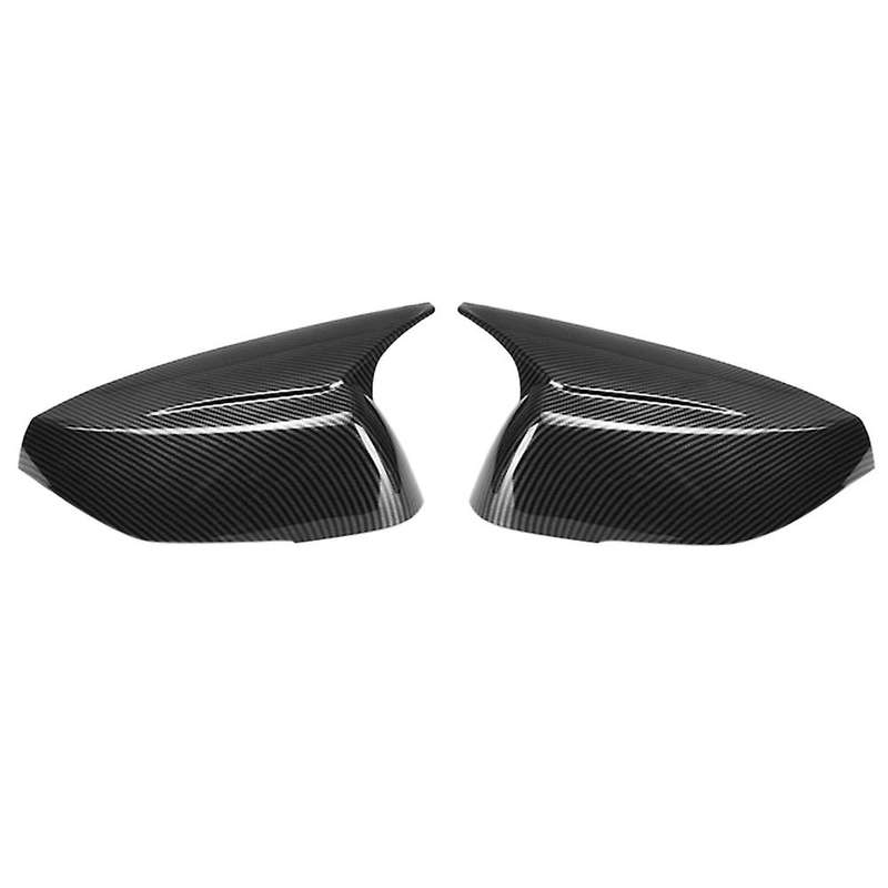 M Style 2X Side Mirror Cover Cap Carbon Fiber Look Rear View Mirror Shell Case for Q50 Q60 QX30 Q70