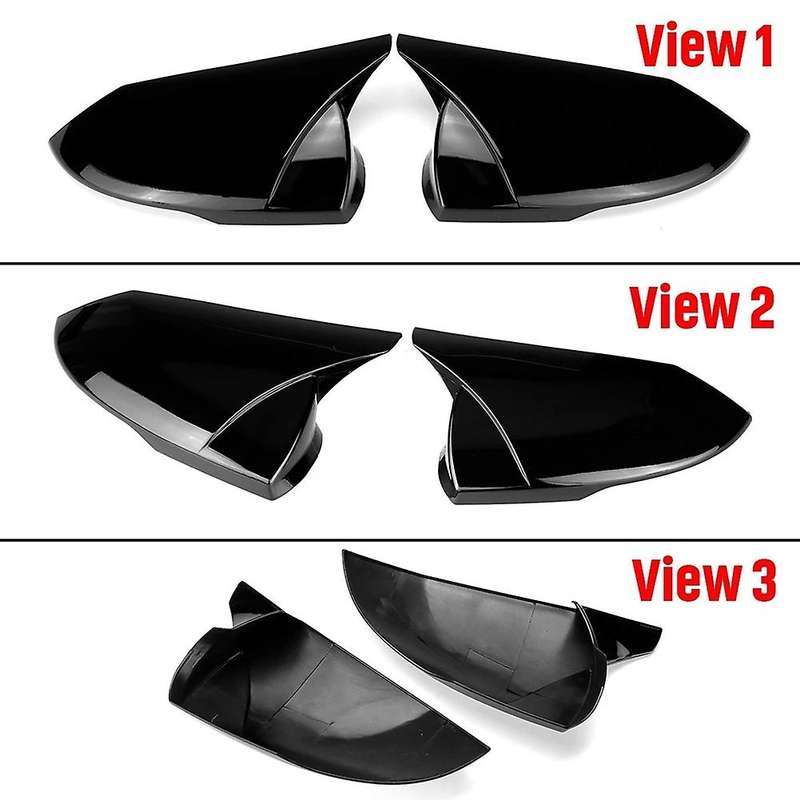 M Style Car Glossy Black Rearview Mirror Cover Trim Side Mirror Caps for 2021 2022