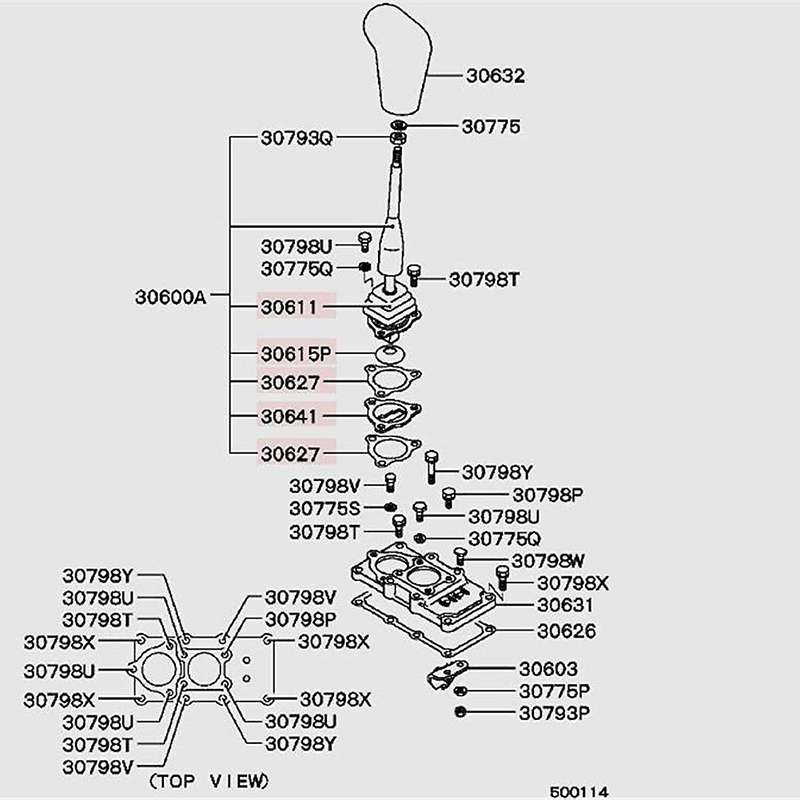 M/t Gearshift Level Assy for Montero Ii 2nd V31 V32 V33 V43 Mr110456 Mr567088 Transmission Case