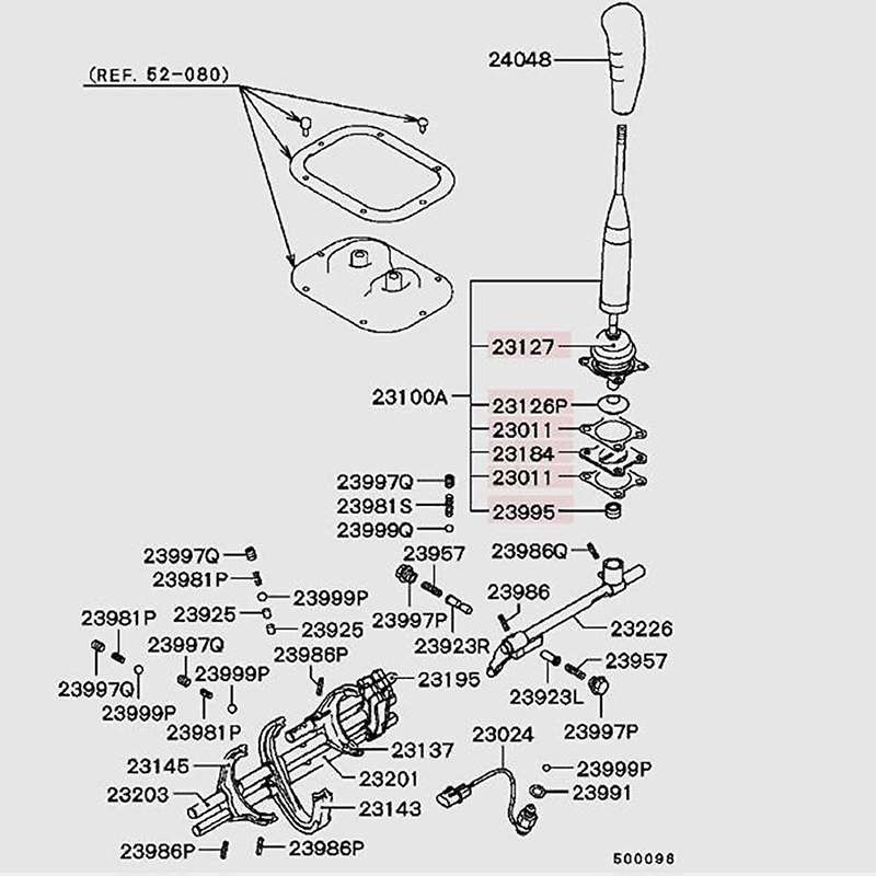 M/t Gearshift Level Assy for Montero Ii 2nd V31 V32 V33 V43 Mr110456 Mr567088 Transmission Case