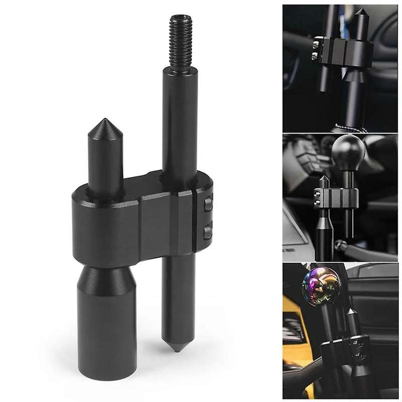 M10x1.5 Aluminum Car H Type Shift Knob Extension Adjustable Extender Gear Shifter with Three Adapter