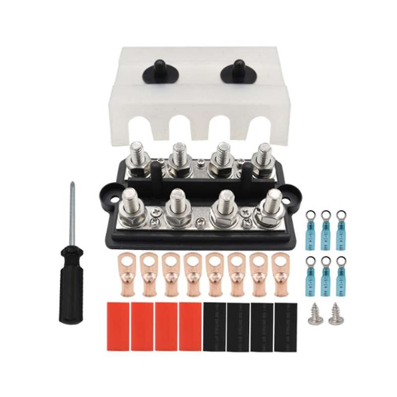 M10busbar Box Board Double Row 4-terminal Circuit Current Busbar Cable Box Power Box Parts Are Suita