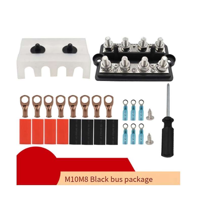 M10busbar Box Board Double Row 4-terminal Circuit Current Busbar Cable Box Power Box Parts Are Suita