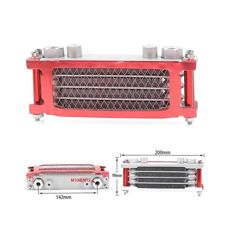 M10 Interface Radiator Aluminium Cooling System for 50-160cc Motorcycle Dirt Pit Monkey Bike Red