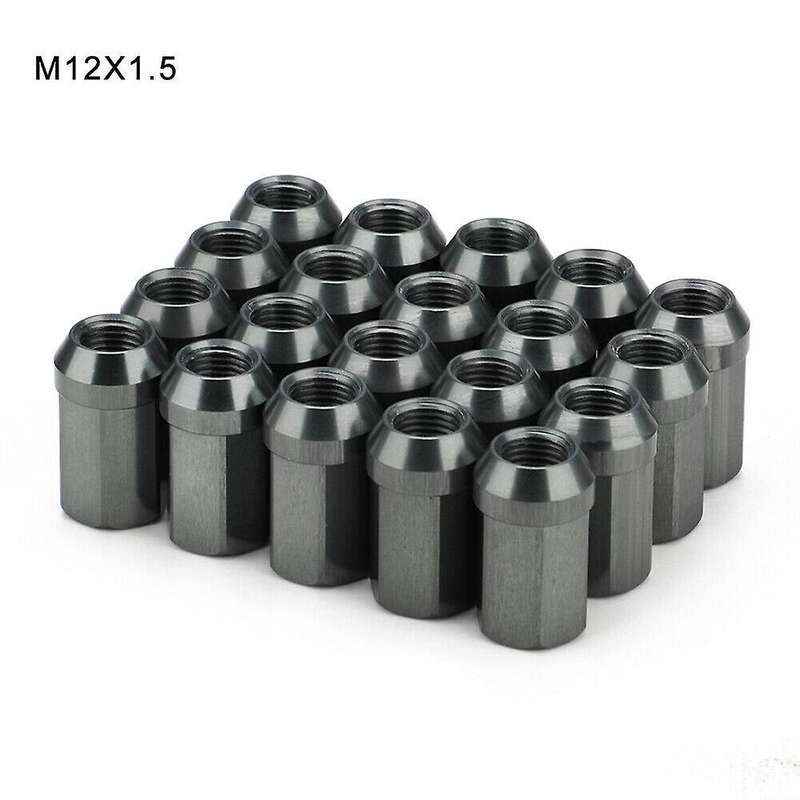 M12X1.5 Wheel Lug Nuts Aluminum Wheel Bolts 32.4X17mm 7075-T6 Titanium 20PCS