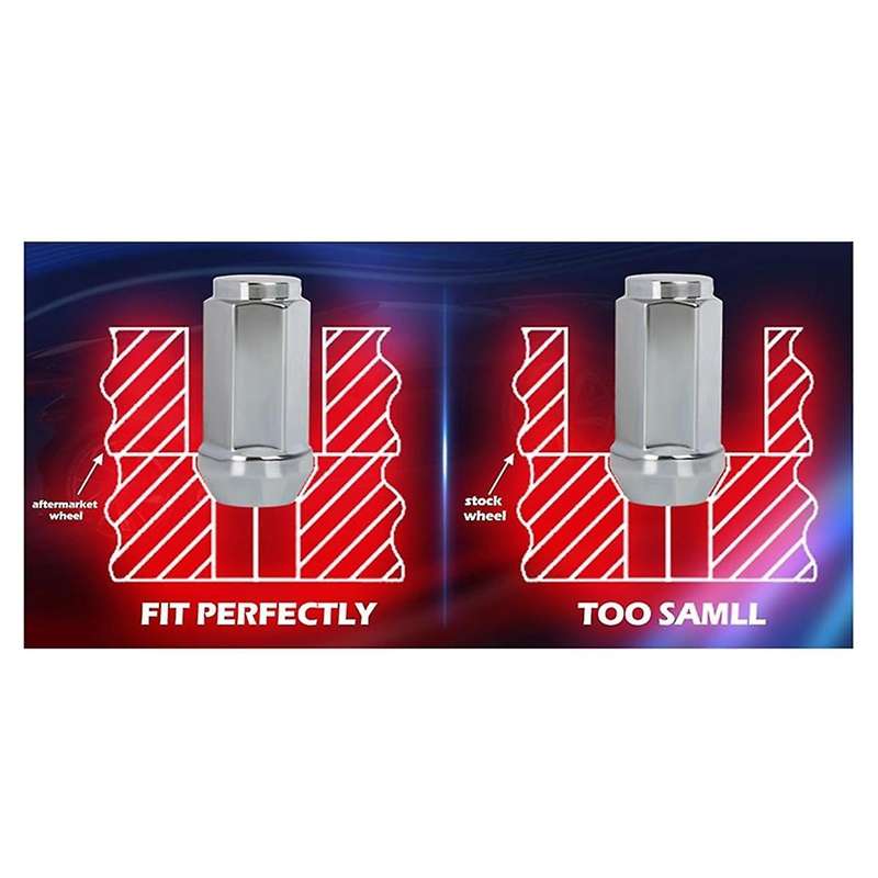 M14x1.5 Wheel Lug Nuts for 2500 3500, 32Pcs 14mm-1.5 Closed End Chrome Lug Nuts Fit